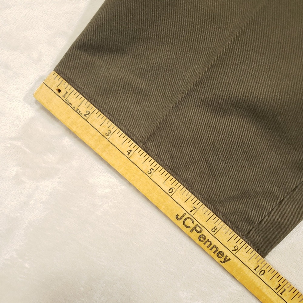 Filson Chino Pants Mens 38 Olive Green Cotton Twill Straight Leg Work Trousers - Picture 9 of 10
